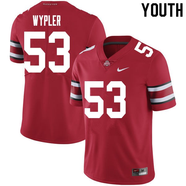 Ohio State Buckeyes #53 Luke Wypler Youth Football Jersey Red